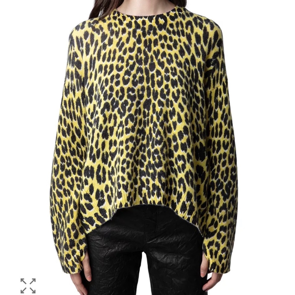 Markus Cashmere Leopard Print Sweater